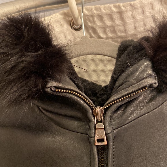 Andrew Marc Vintage Leather Winter Jacket with Fur Lining - Picture 8 of 11